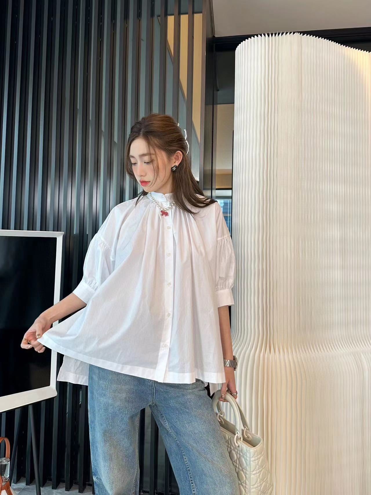 ⭐D1OR リトルビー パフスリーブシャツ【50％割引+送料無料】