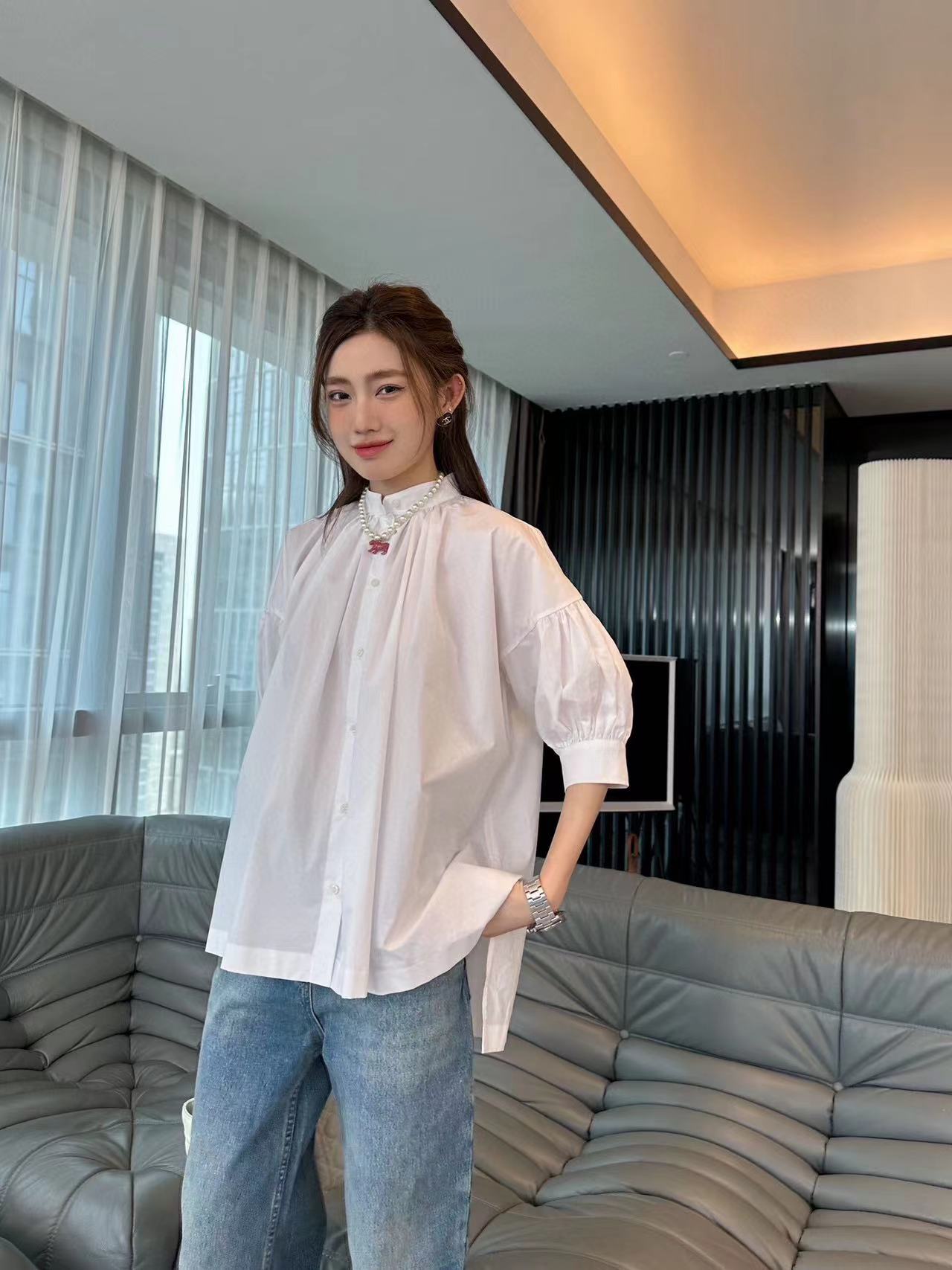 ⭐D1OR リトルビー パフスリーブシャツ【50％割引+送料無料】