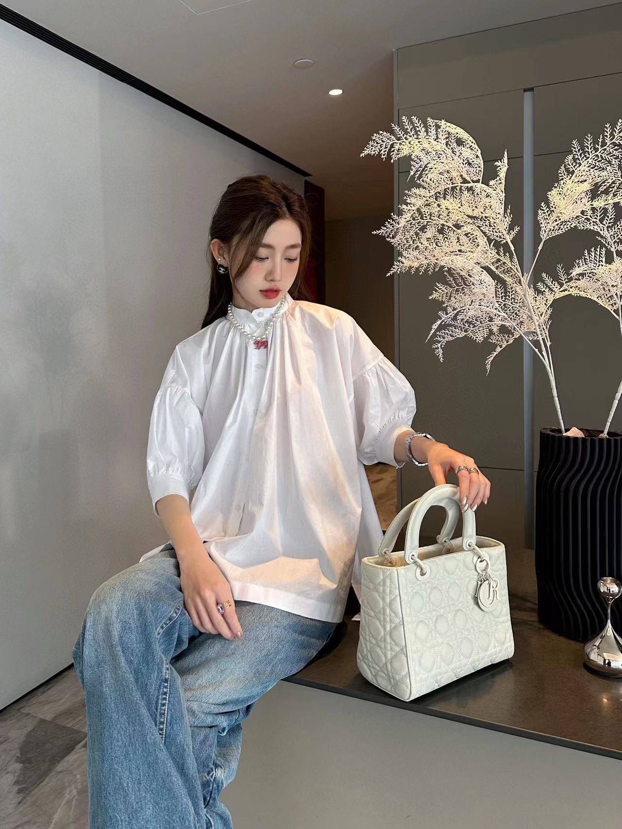 ⭐D1OR リトルビー パフスリーブシャツ【50％割引+送料無料】