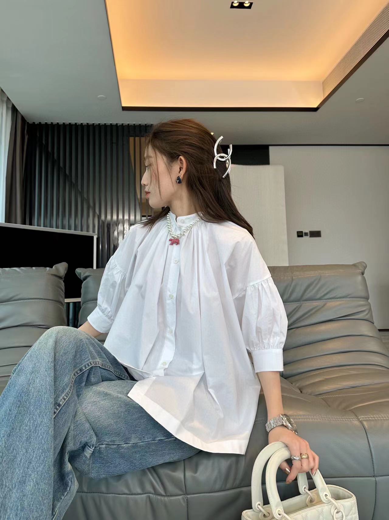 ⭐D1OR リトルビー パフスリーブシャツ【50％割引+送料無料】