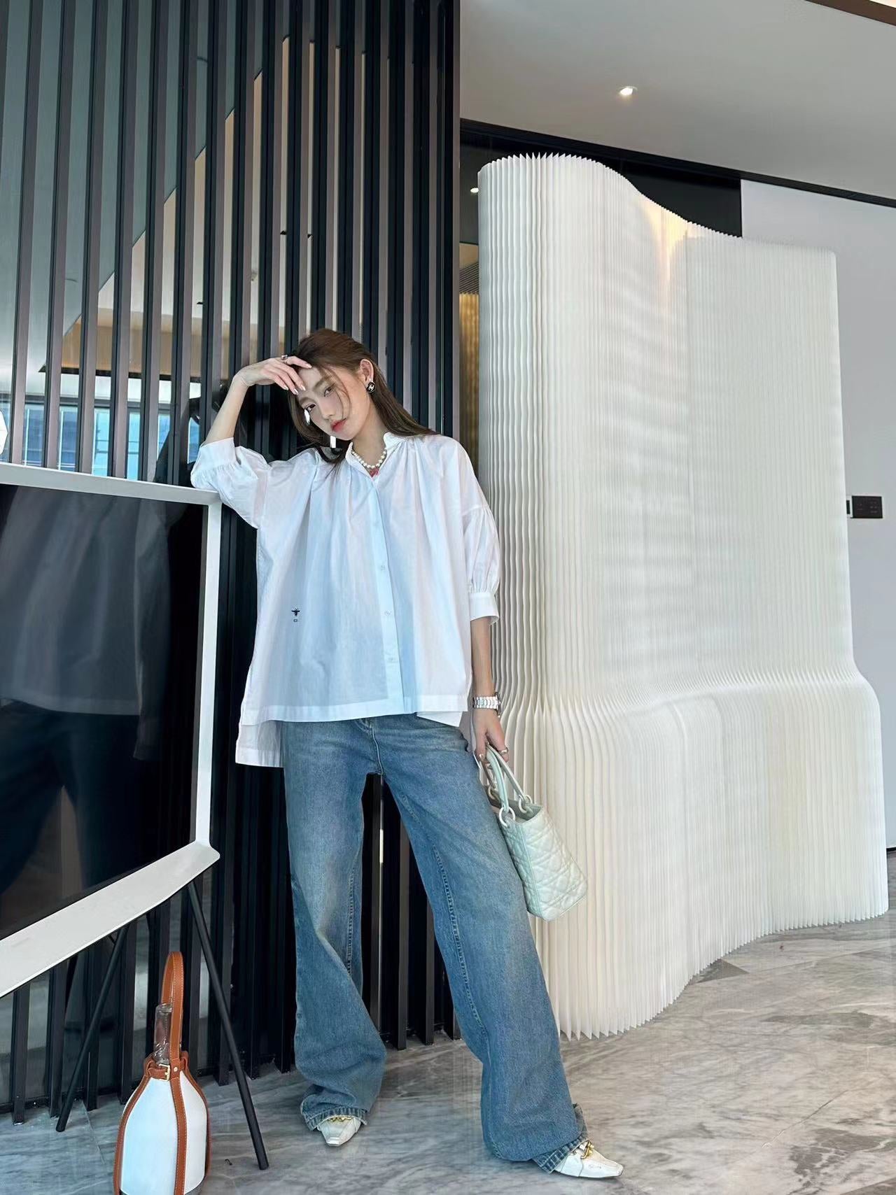 ⭐D1OR リトルビー パフスリーブシャツ【50％割引+送料無料】