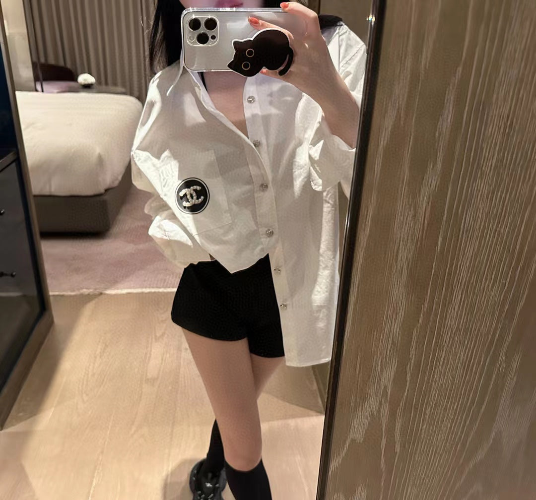 ⭐CHANE1重工業ビーズカジュアルシャツ【50％割引+送料無料】