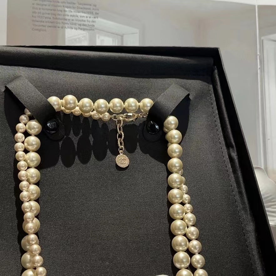 CHANE1 パールロングネックレス【50％割引+送料無料】