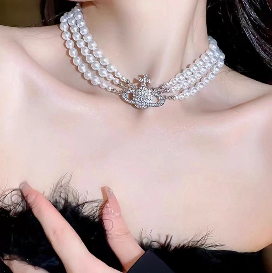 Viv1enne Westwood パール レイヤード ネックレス【50％割引+送料無】