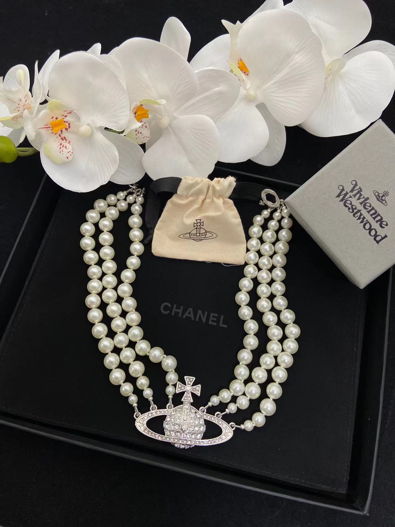 Viv1enne Westwood パール レイヤード ネックレス【50％割引+送料無】