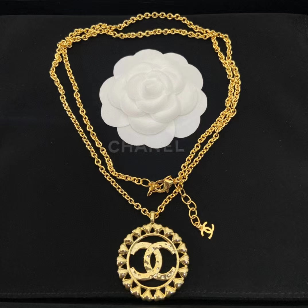 CHANE1 ラウンド メタル ネックレス 【50％割引+送料無】