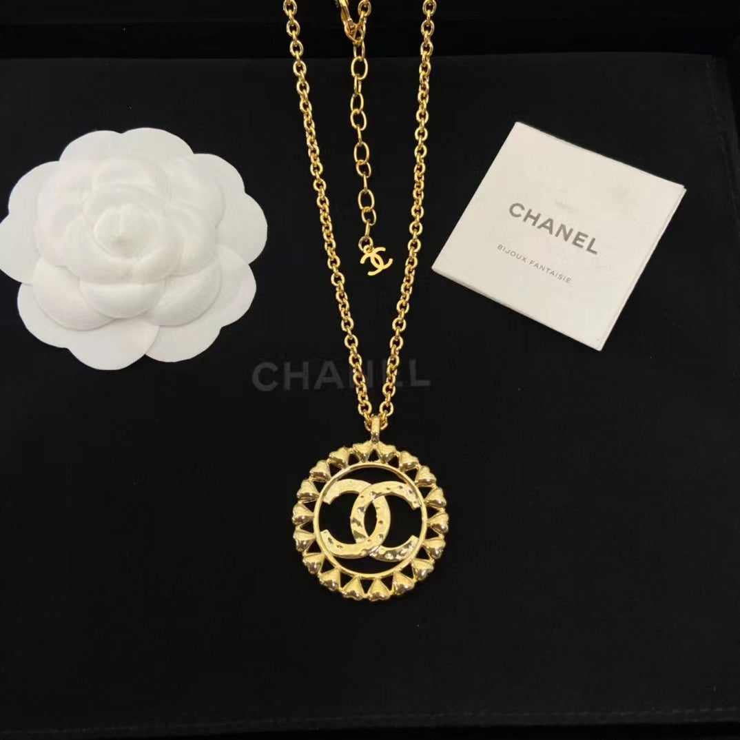 CHANE1 ラウンド メタル ネックレス 【50％割引+送料無】