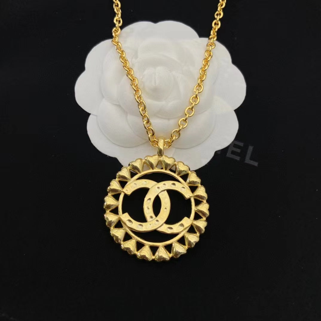 CHANE1 ラウンド メタル ネックレス 【50％割引+送料無】