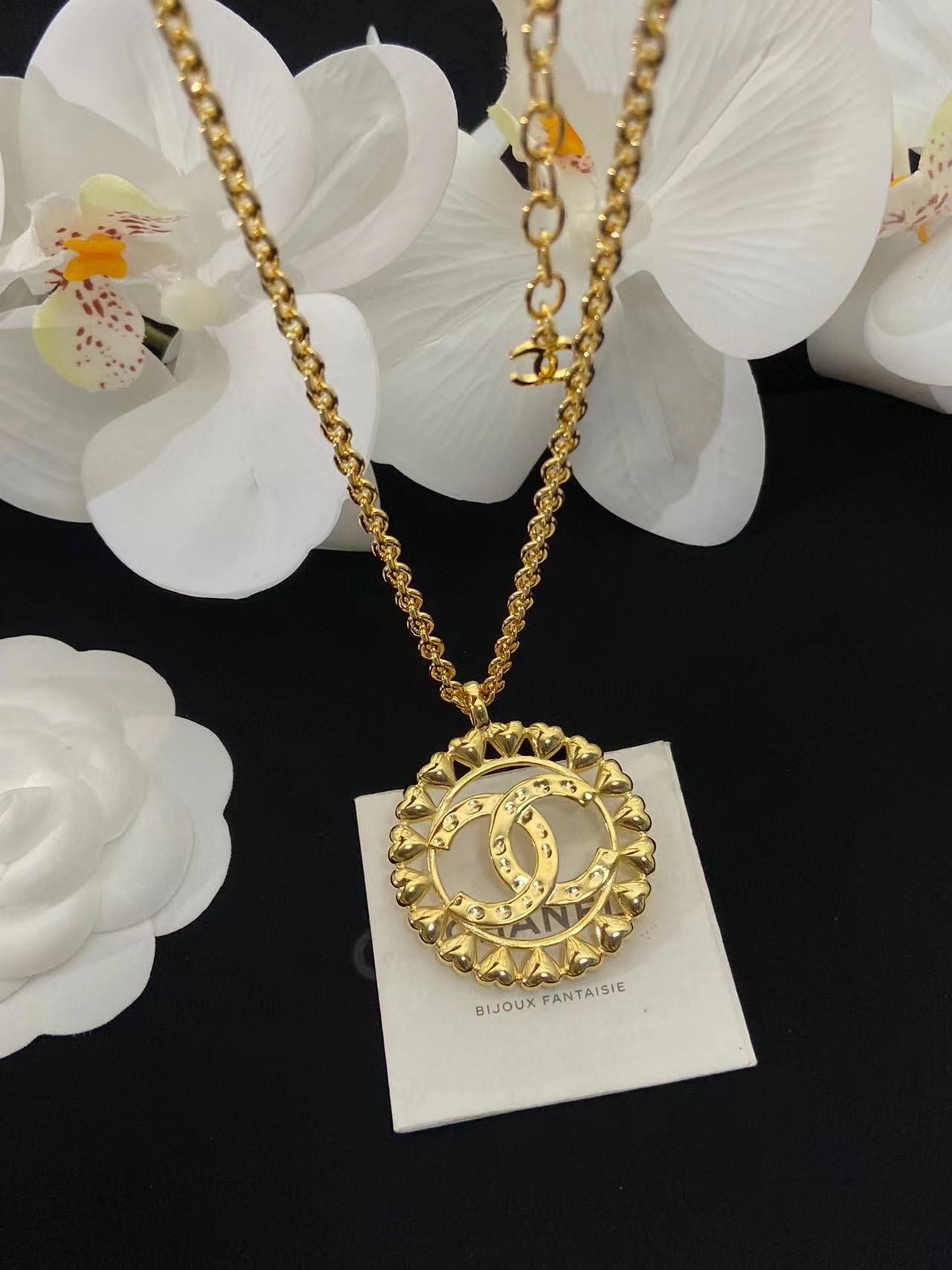 CHANE1 ラウンド メタル ネックレス 【50％割引+送料無】