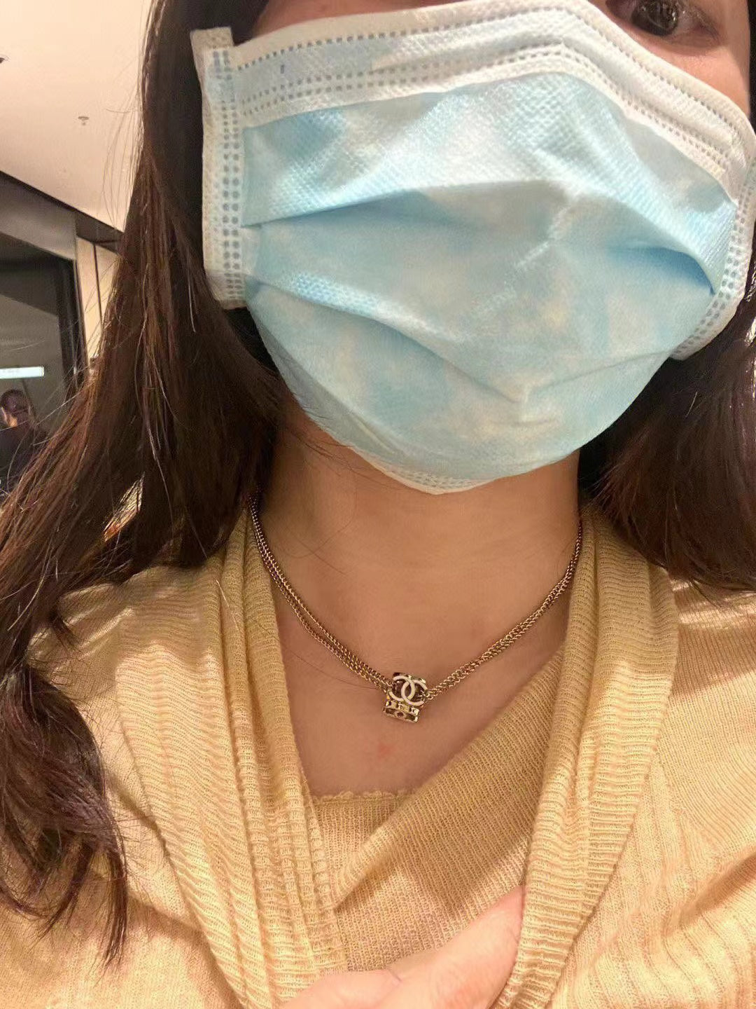 CHANE1 ダイス 白黒 ネックレス【50％割引+送料無】