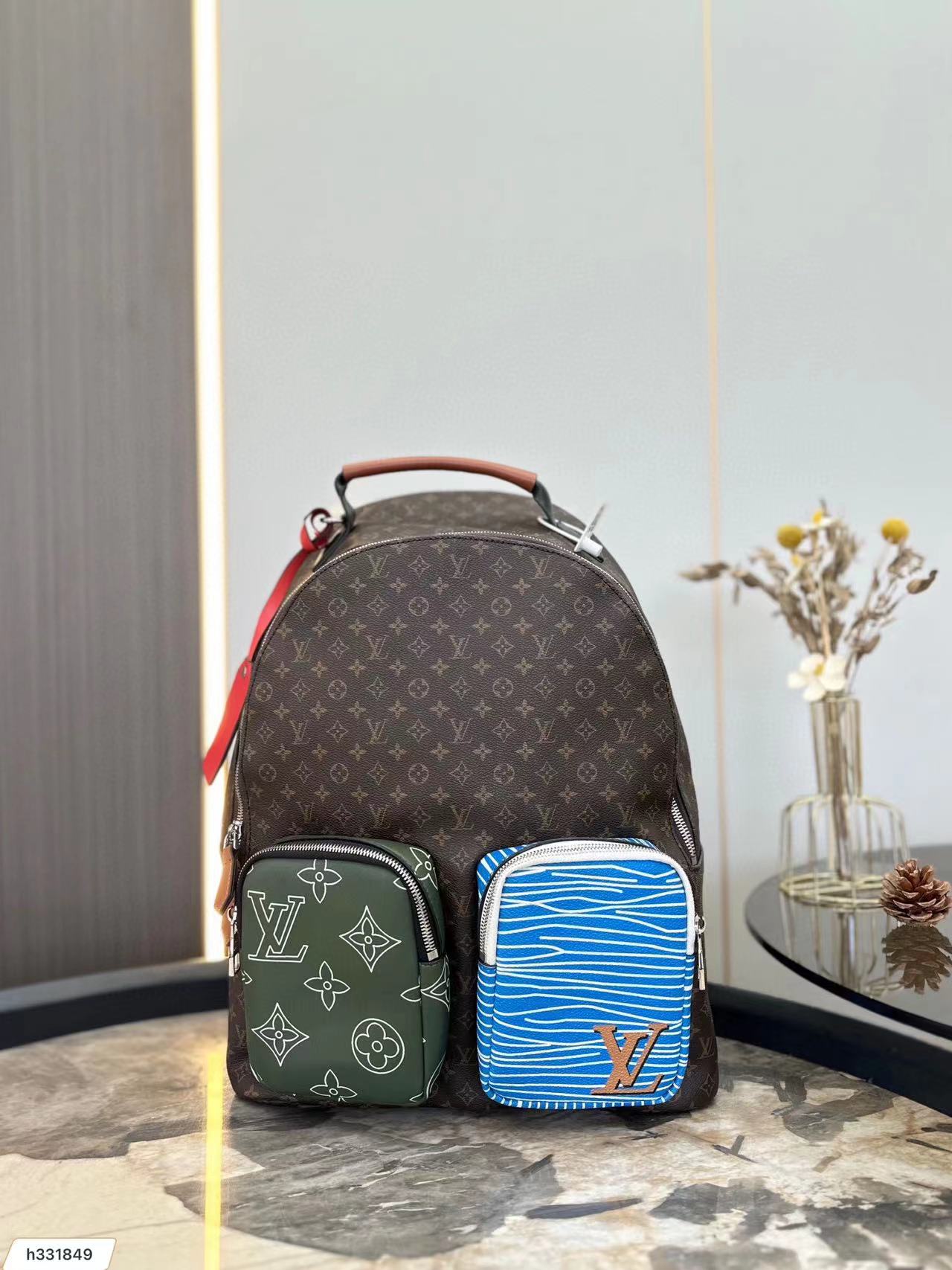 LV メンズ カラーブロック バックパック【50％割引+送料無料】