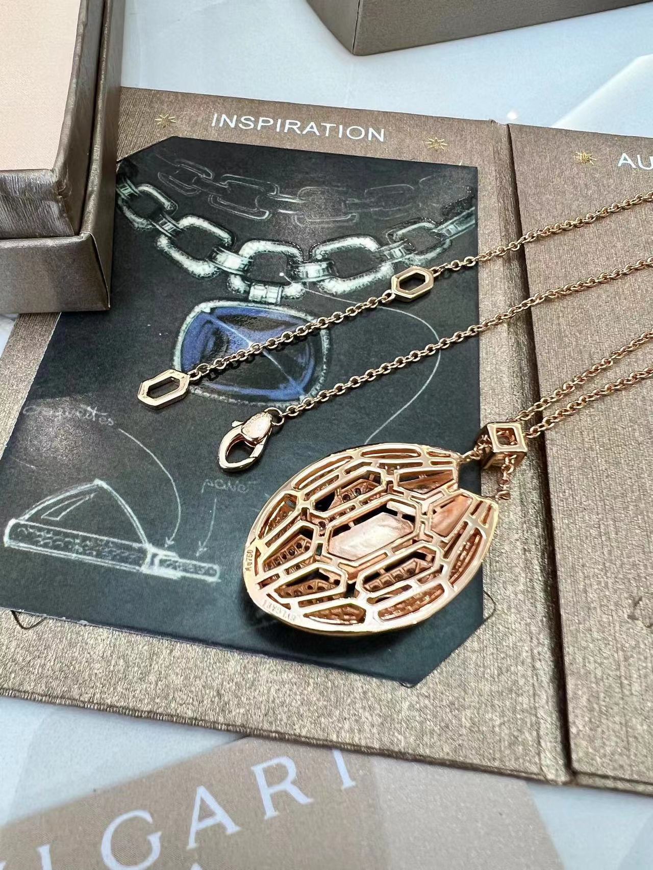 BVLGAR1 スネークヘッド ダイヤモンド ネックレス【50％割引+送料無料】