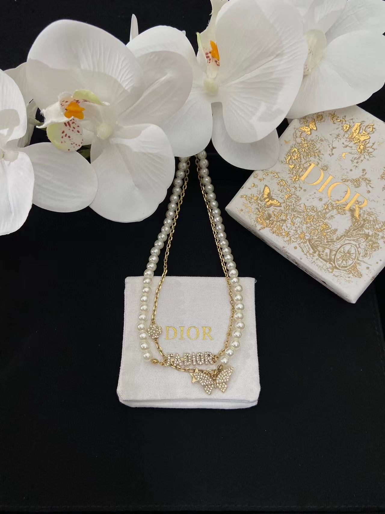 D1OR ダブルパールビー ピアス/ブレスレット/ネックレス【50％割引+送料無料】