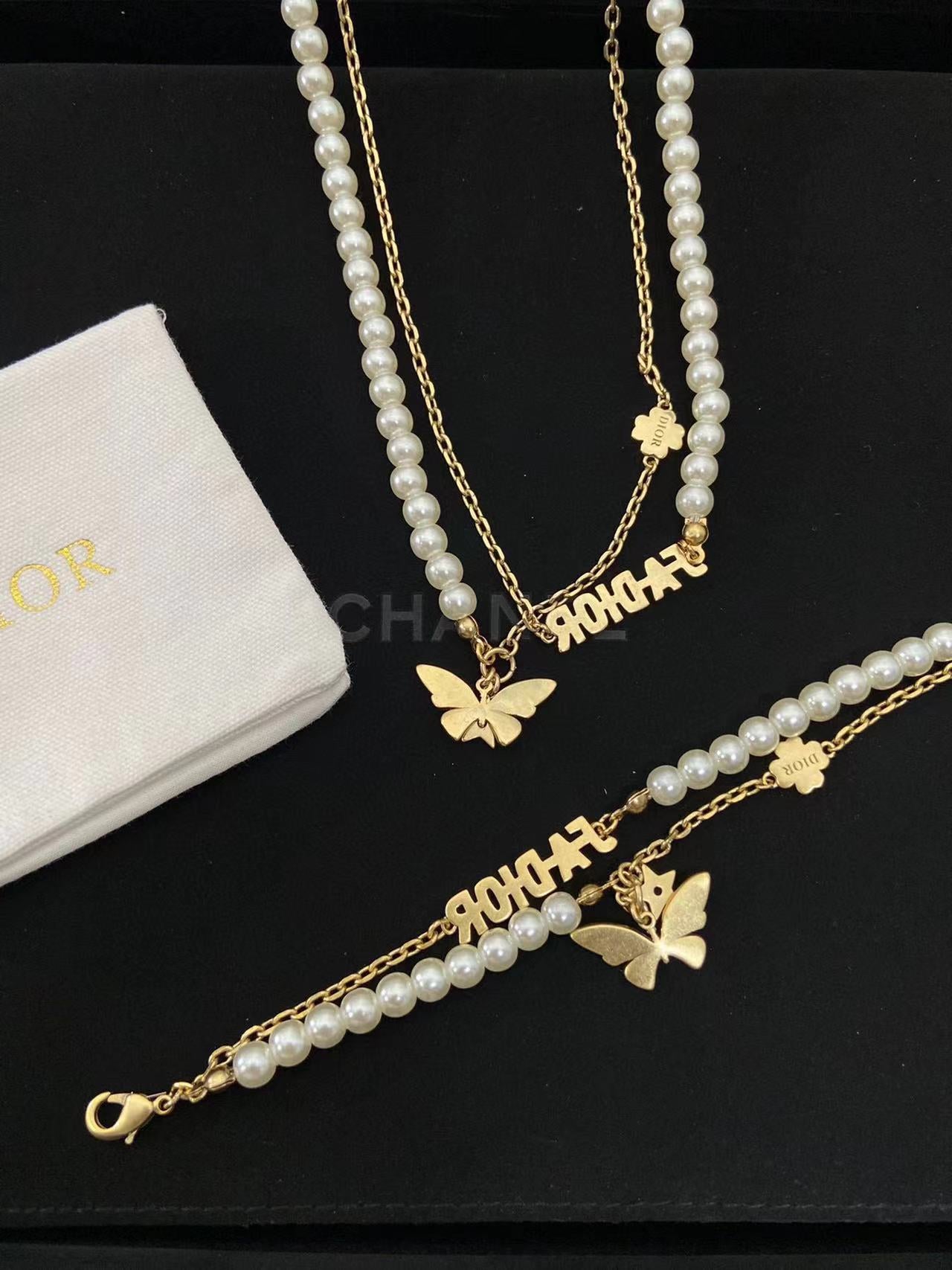 D1OR ダブルパールビー ピアス/ブレスレット/ネックレス【50％割引+送料無料】