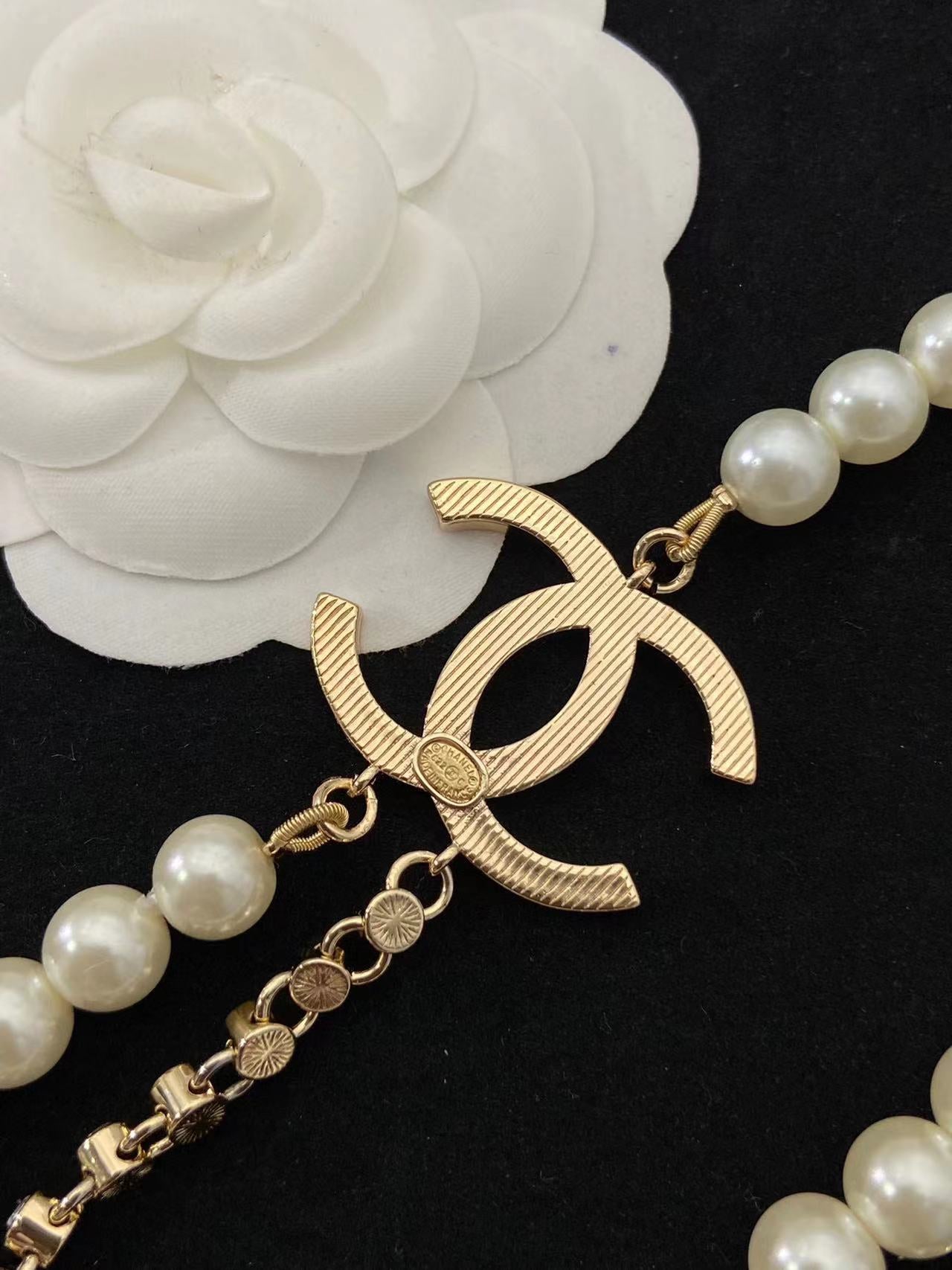 CHANE1 ダブルパールネックレス【 50％割引+送料無料】