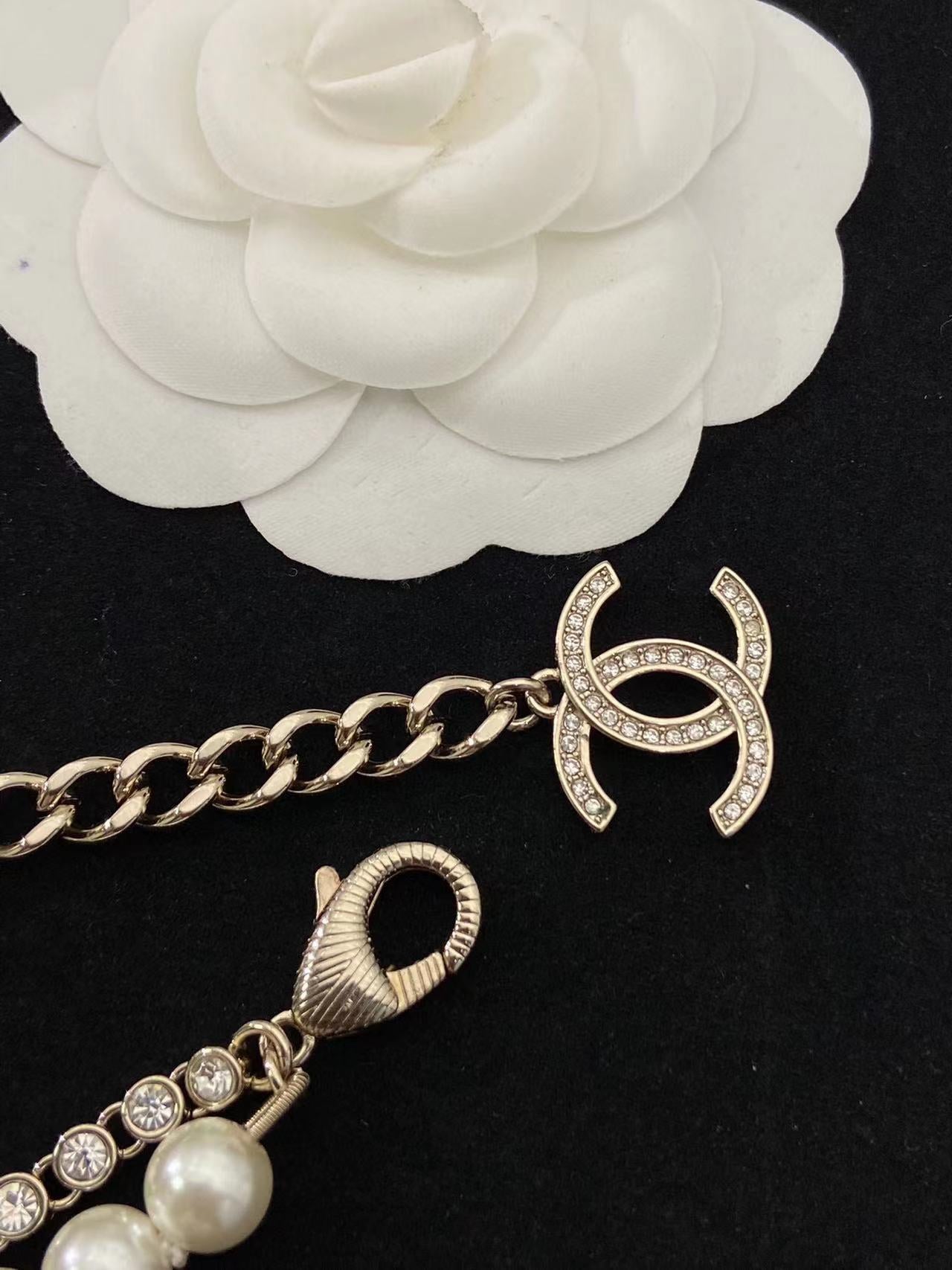 CHANE1 ダブルレイヤー ダイヤモンド パール ブレスレット【 50％割引+送料無料】