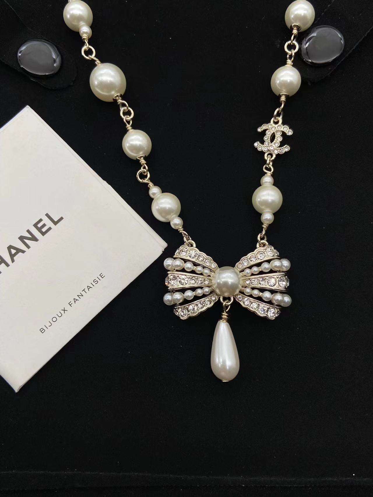 CHANE1 ボウパールネックレス【 50％割引+送料無料】