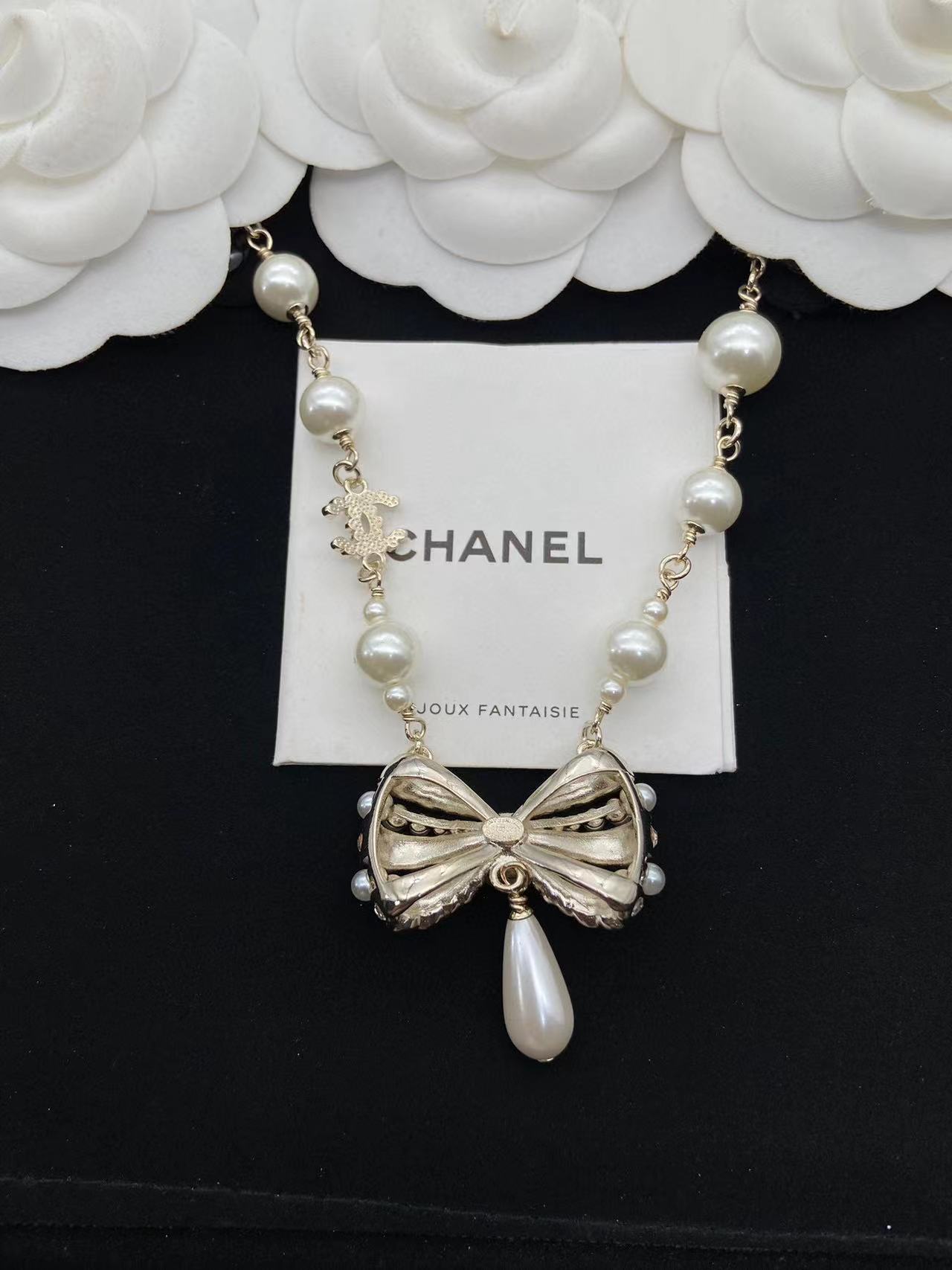 CHANE1 ボウパールネックレス【 50％割引+送料無料】