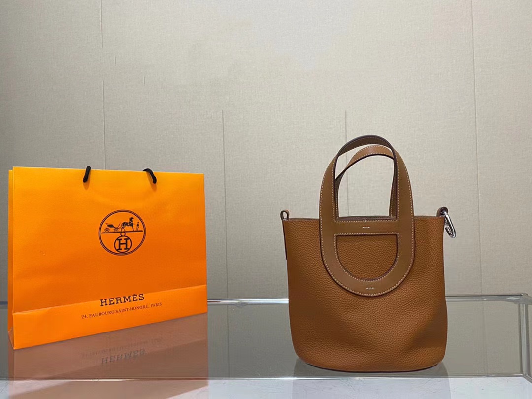 HERME5 高級レザー ピッグノーズ バケットバッグ【50％割引+送料無料】