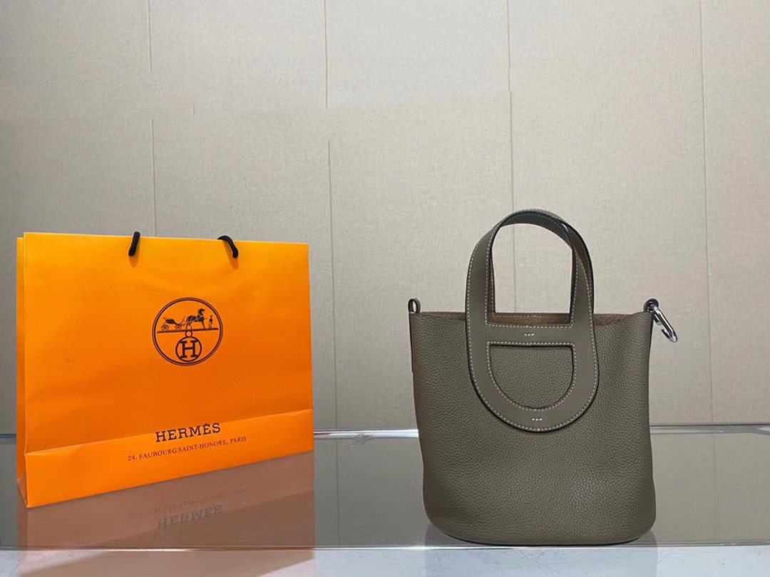 HERME5 高級レザー ピッグノーズ バケットバッグ【50％割引+送料無料】
