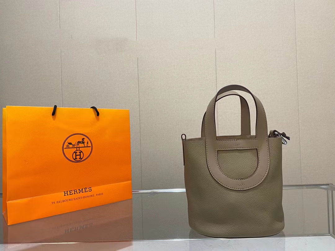 HERME5 高級レザー ピッグノーズ バケットバッグ【50％割引+送料無料】