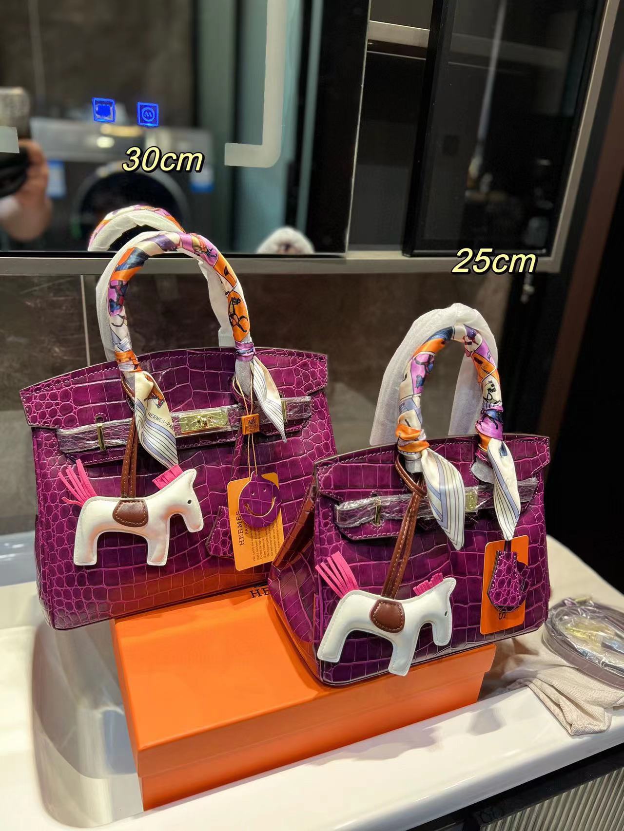HERME5 クロコダイルプリントバッグ【50％割引+送料無料】