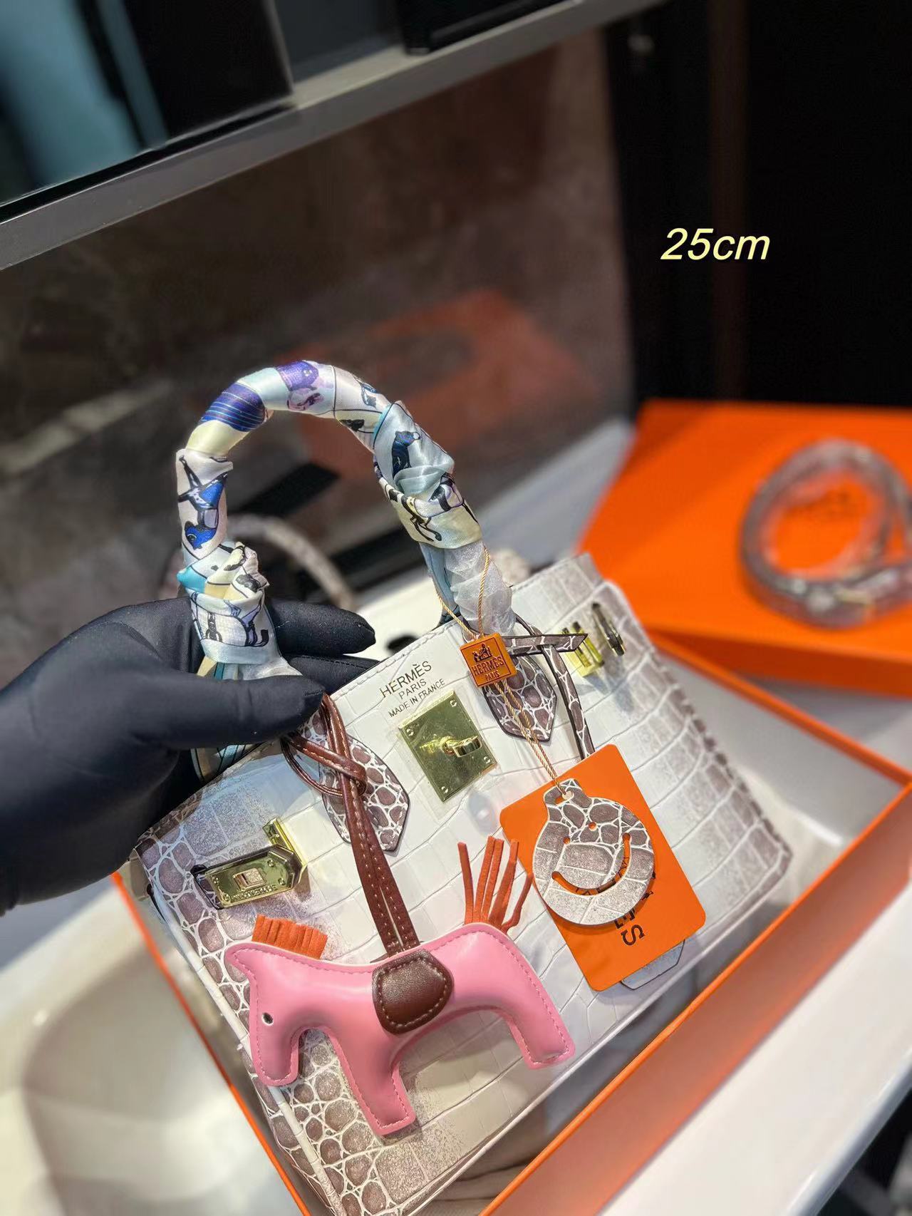 HERME5 クロコダイルプリントバッグ【50％割引+送料無料】