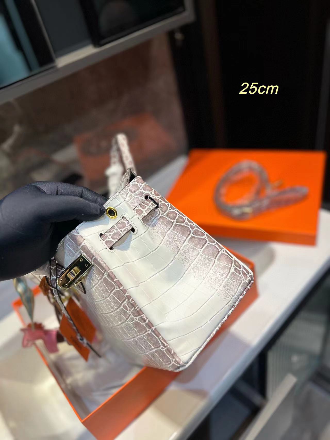 HERME5 クロコダイルプリントバッグ【50％割引+送料無料】