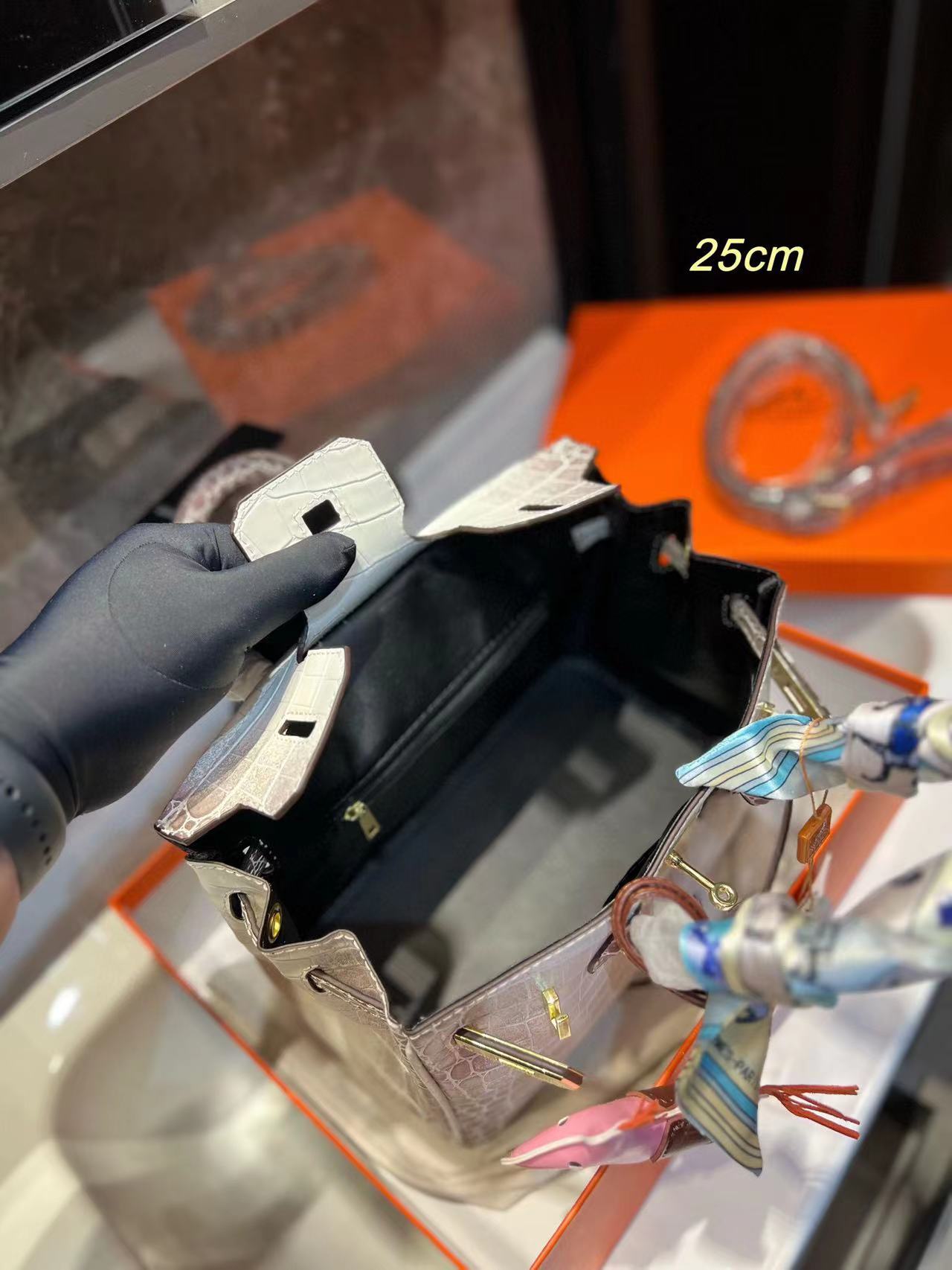 HERME5 クロコダイルプリントバッグ【50％割引+送料無料】