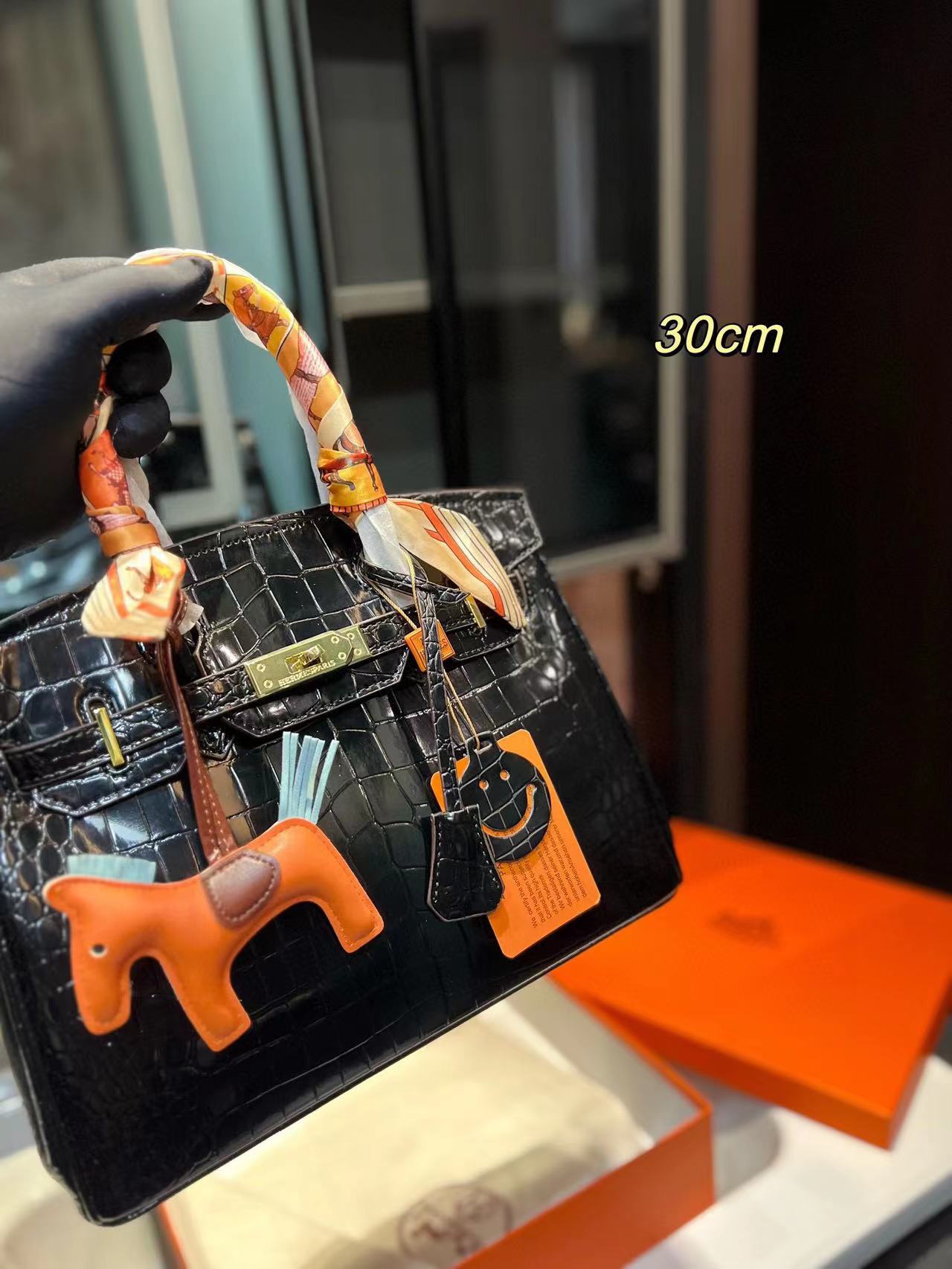 HERME5 クロコダイルプリントバッグ【50％割引+送料無料】