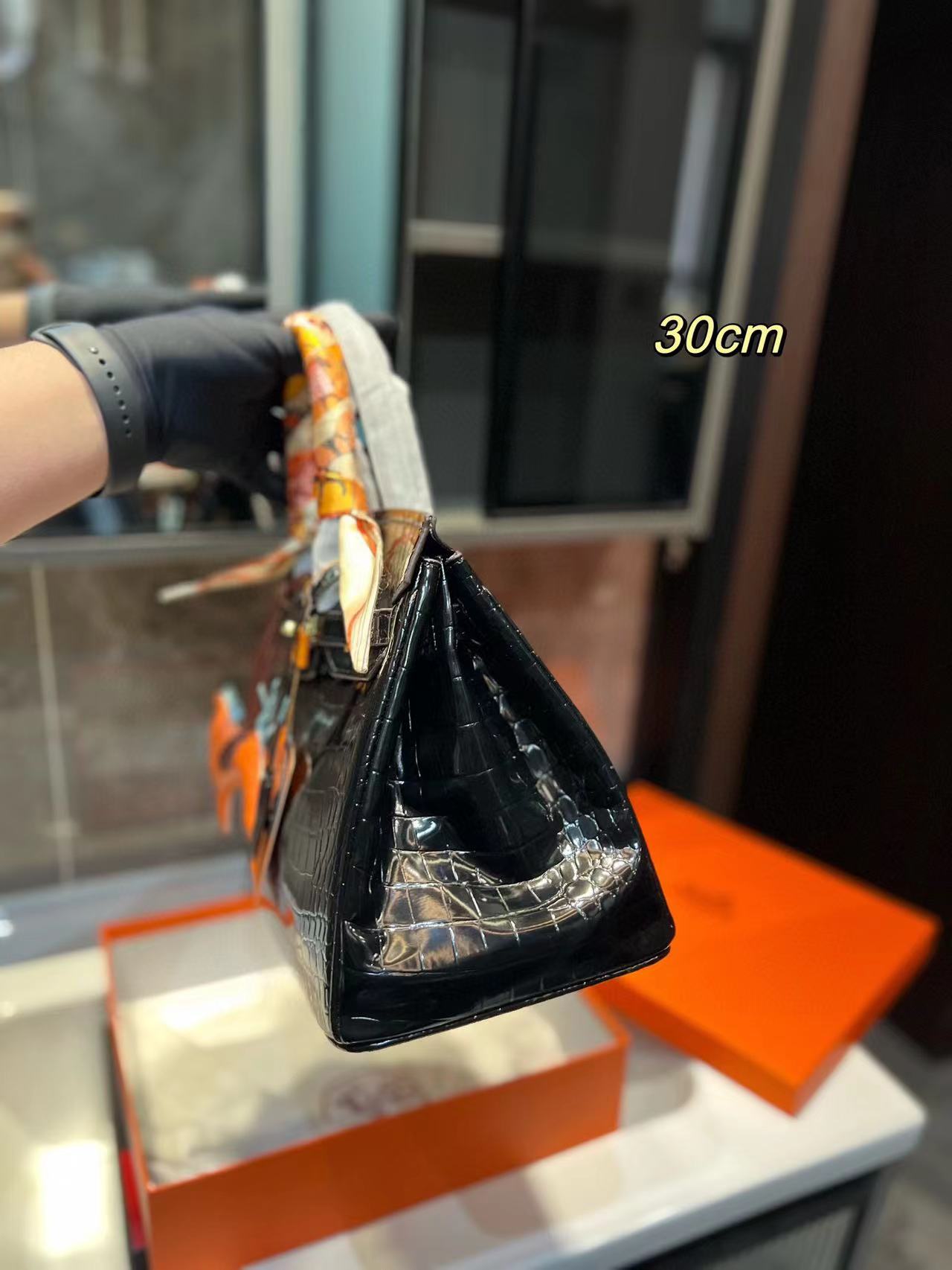 HERME5 クロコダイルプリントバッグ【50％割引+送料無料】