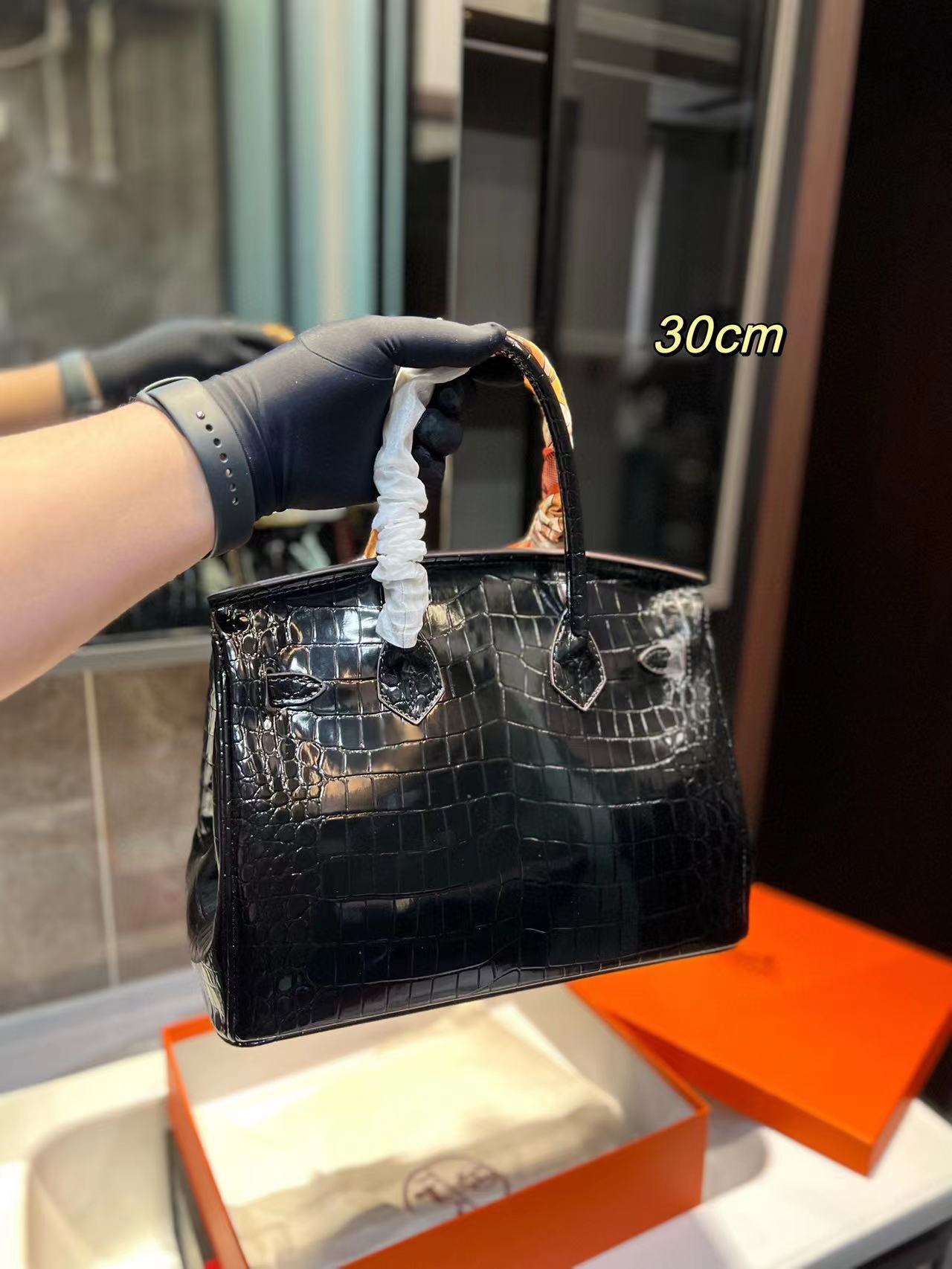 HERME5 クロコダイルプリントバッグ【50％割引+送料無料】