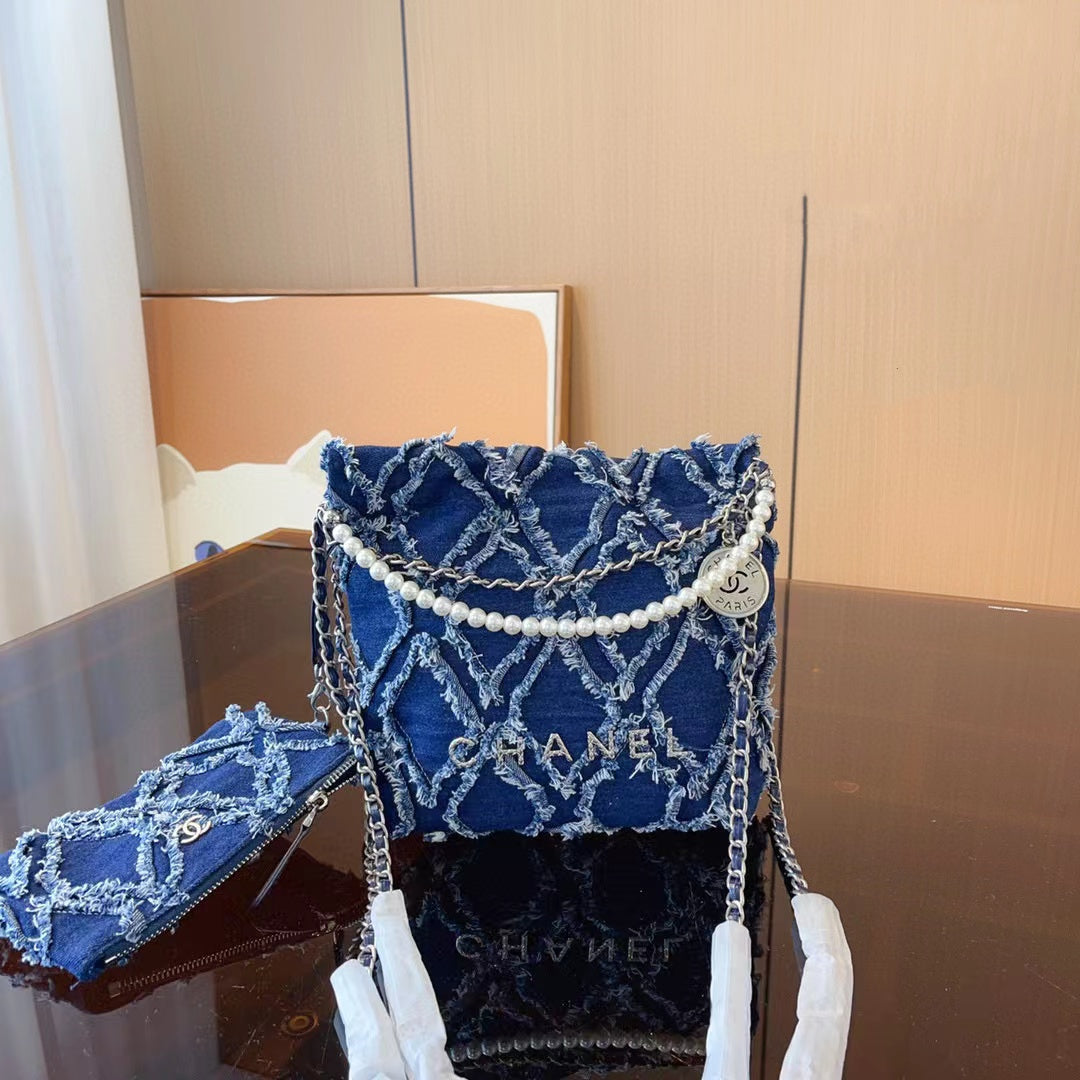 CHANE1 デニムショッピングバッグ【50%割引+送料無料】