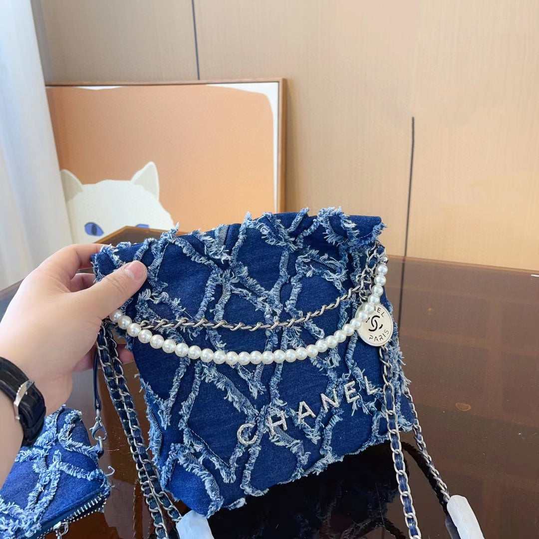 CHANE1 デニムショッピングバッグ【50%割引+送料無料】