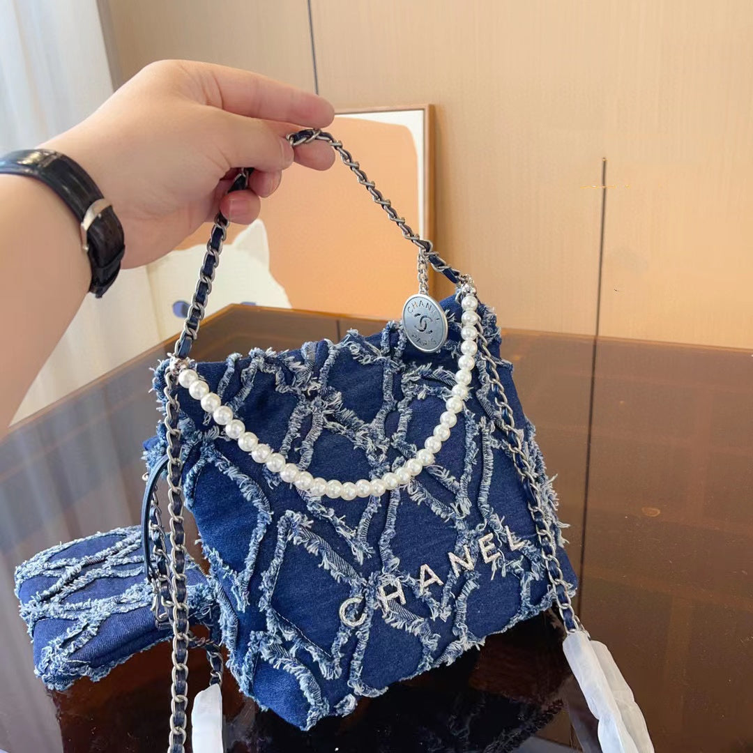 CHANE1 デニムショッピングバッグ【50%割引+送料無料】