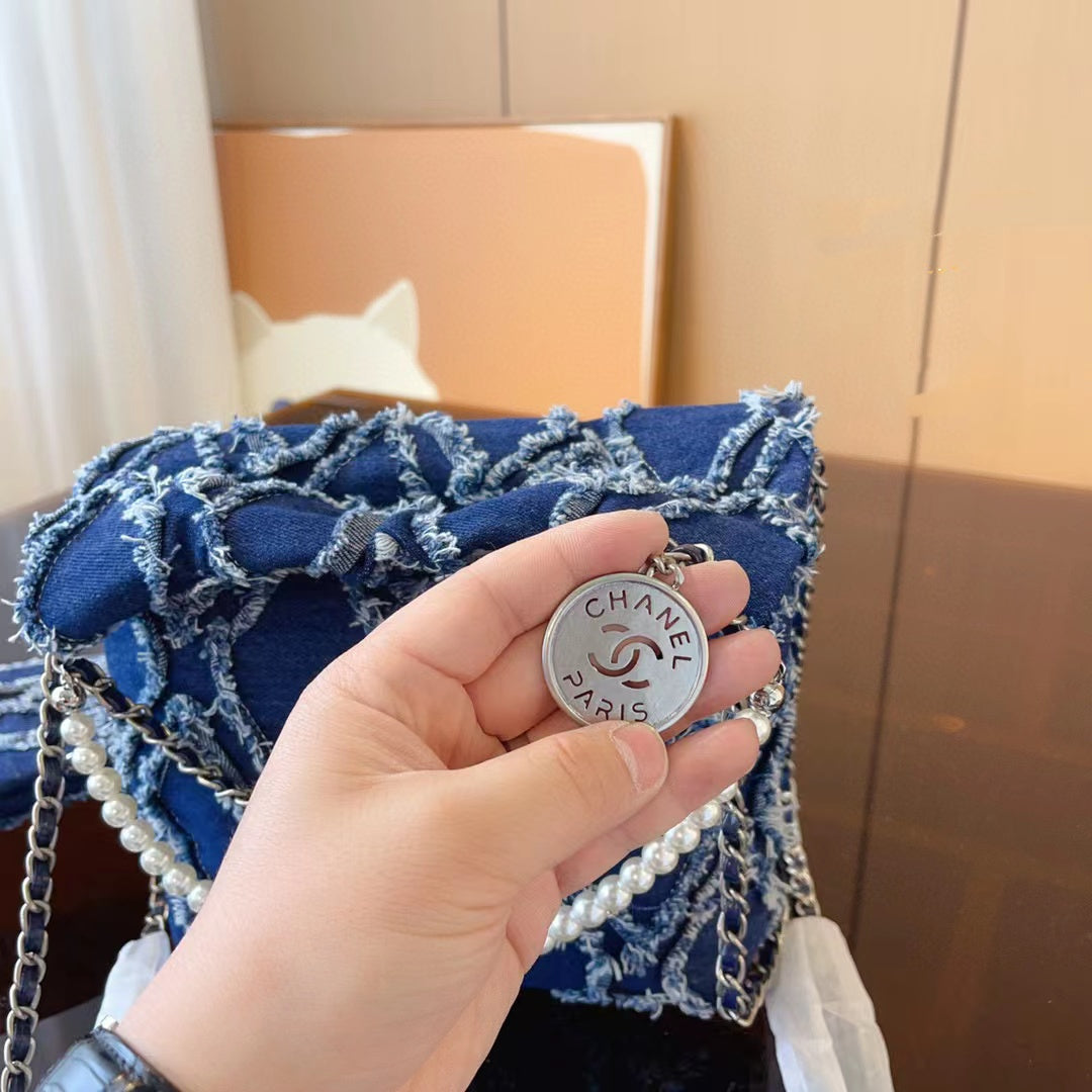 CHANE1 デニムショッピングバッグ【50%割引+送料無料】