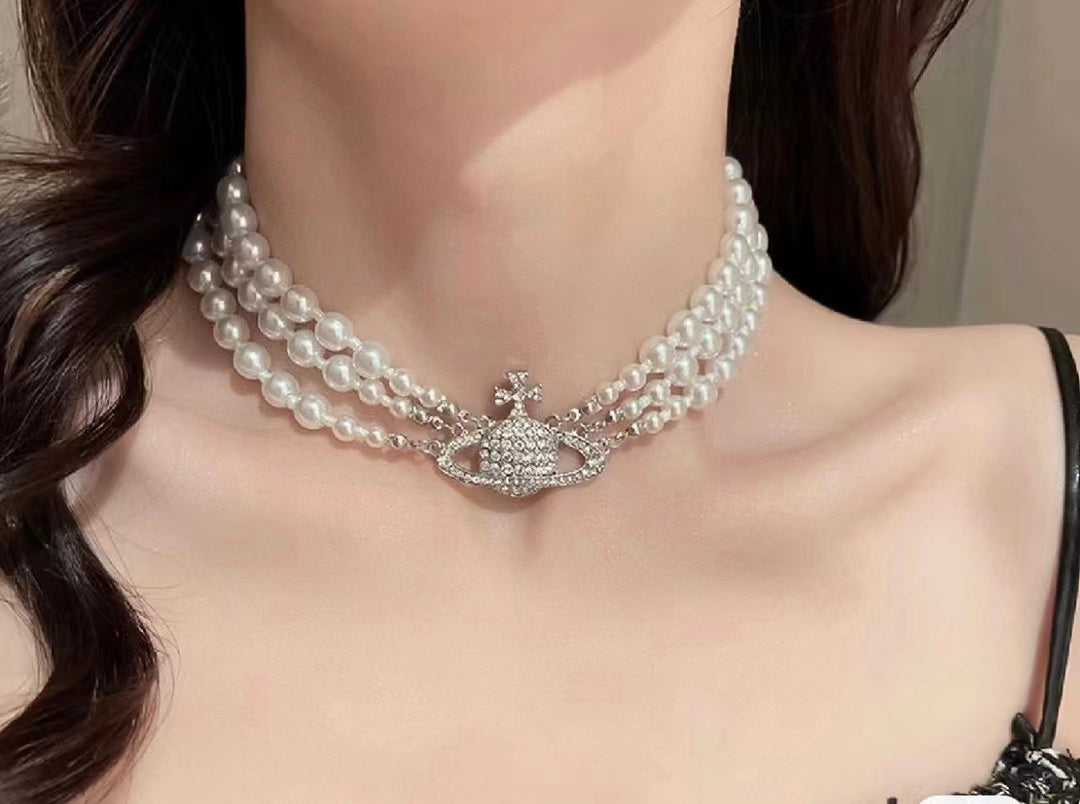 Viv1enne Westwood パール レイヤード ネックレス【50％割引+送料無】