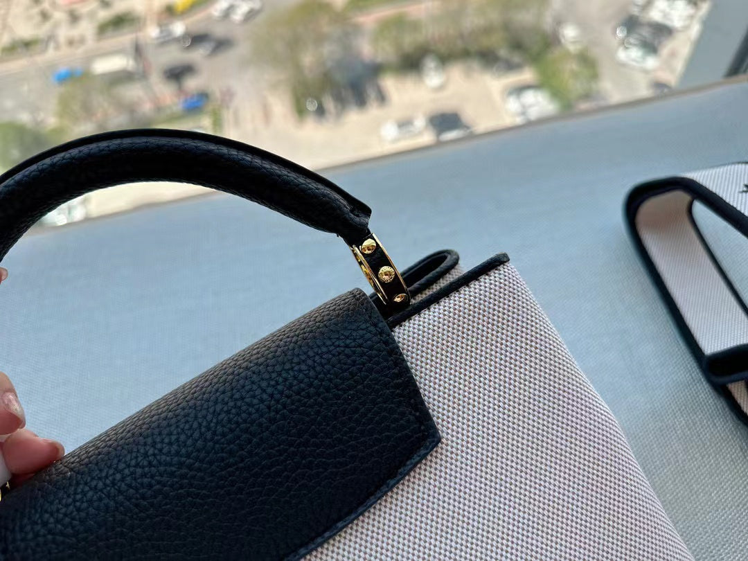 LV Capucines キャンバスショルダーバッグ【50％割引+送料無料】