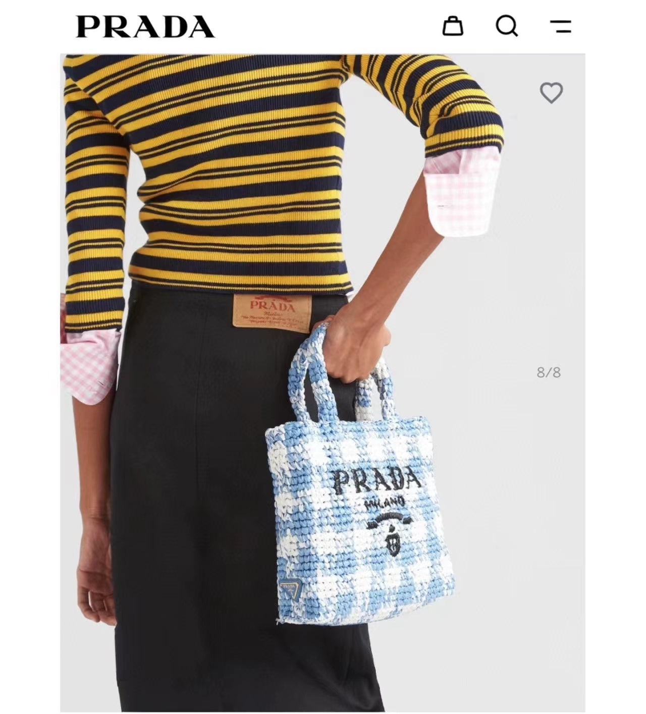 PR4DA ロゴ織り刺繍トートバッグ【50％割引+送料無料】