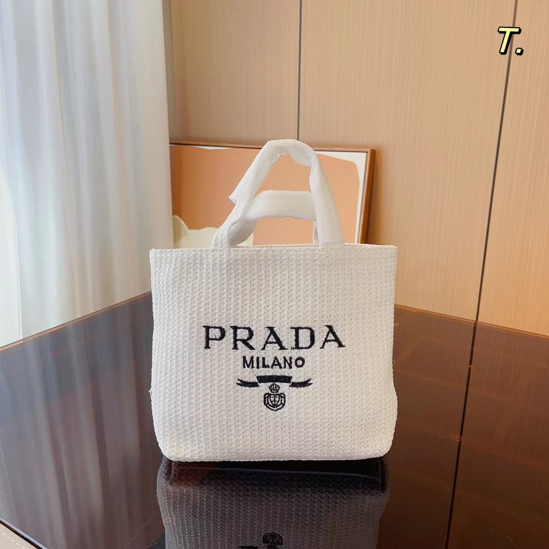 PR4DA ロゴ織り刺繍トートバッグ23*9*22cm【50%割引+送料無料】