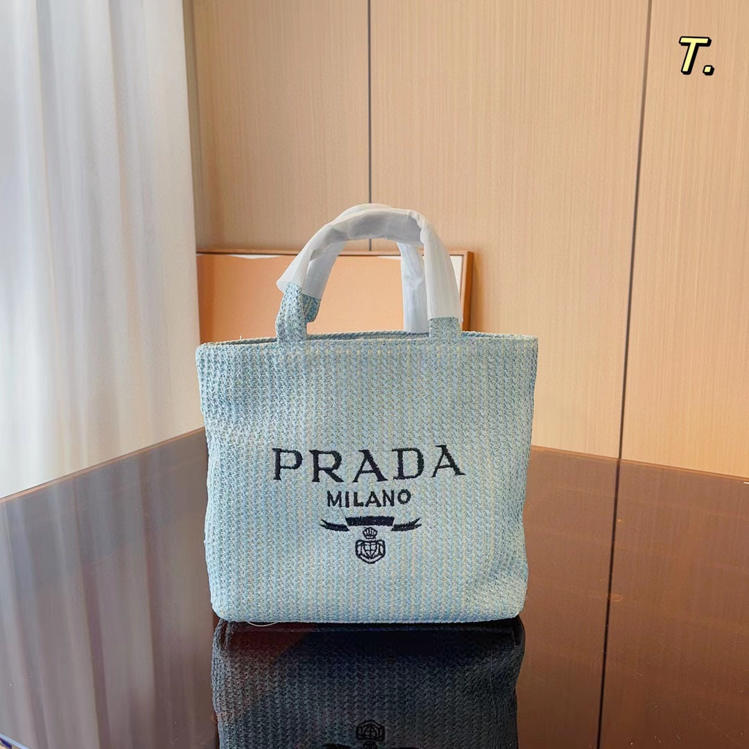 PR4DA ロゴ織り刺繍トートバッグ23*9*22cm【50%割引+送料無料】