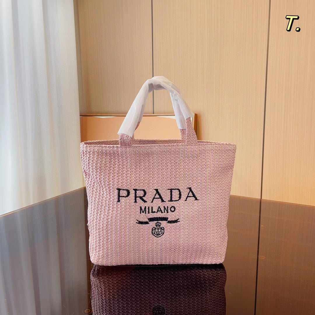 PR4DA ロゴ織り刺繍トートバッグ23*9*22cm【50%割引+送料無料】