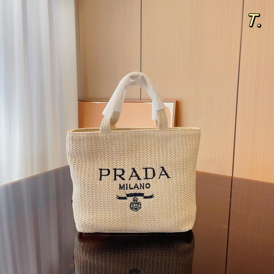 PR4DA ロゴ織り刺繍トートバッグ23*9*22cm【50%割引+送料無料】