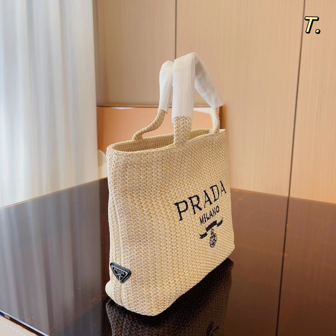 PR4DA ロゴ織り刺繍トートバッグ23*9*22cm【50%割引+送料無料】