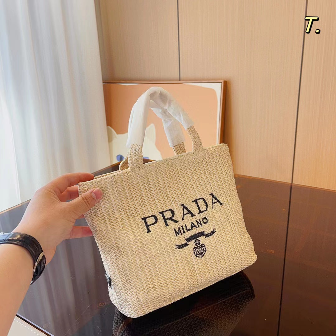 PR4DA ロゴ織り刺繍トートバッグ23*9*22cm【50%割引+送料無料】