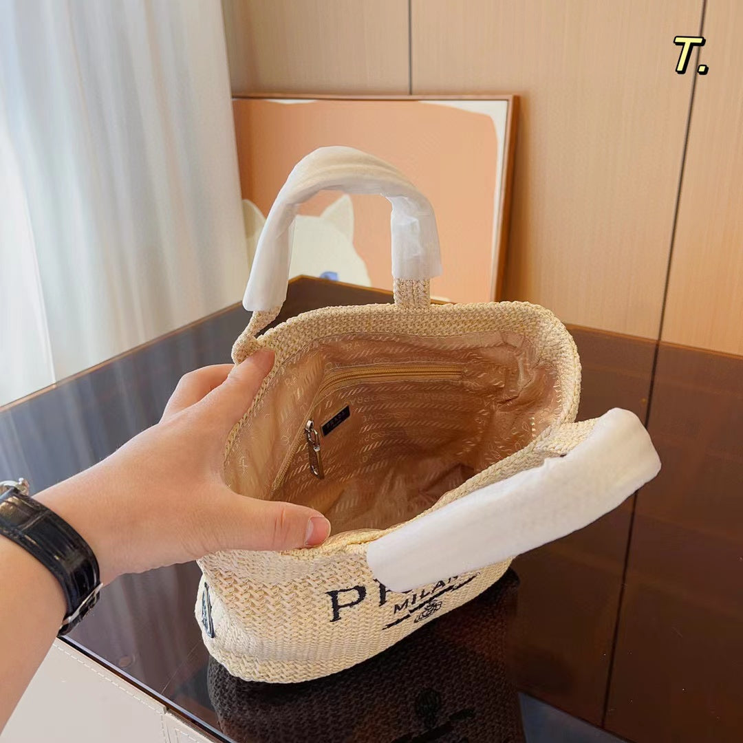 PR4DA ロゴ織り刺繍トートバッグ23*9*22cm【50%割引+送料無料】