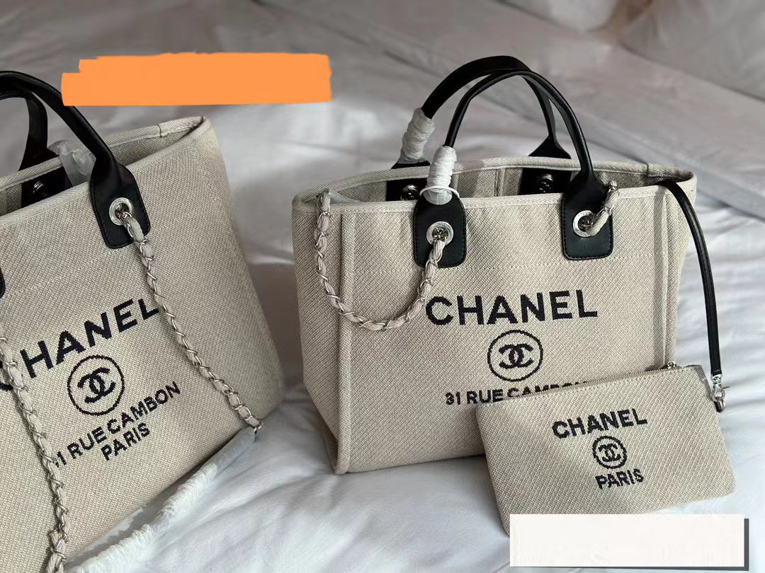 CHANE1 デニムビーチバッグ【50％割引+送料無料】