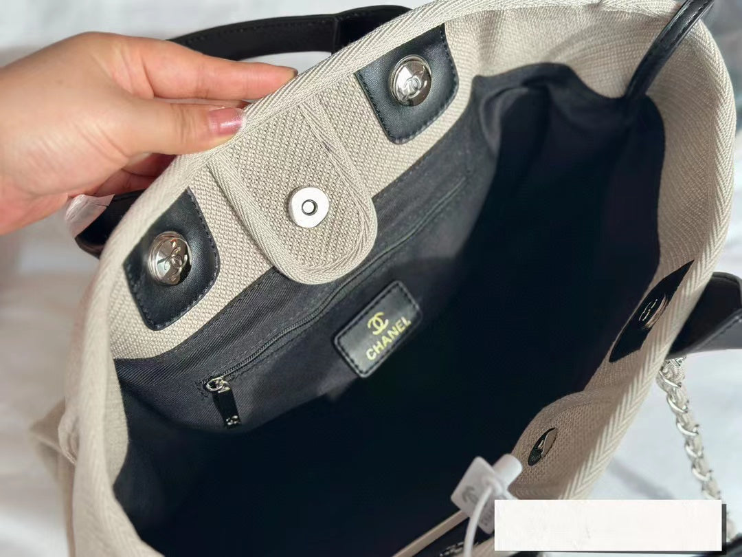 CHANE1 デニムビーチバッグ【50％割引+送料無料】