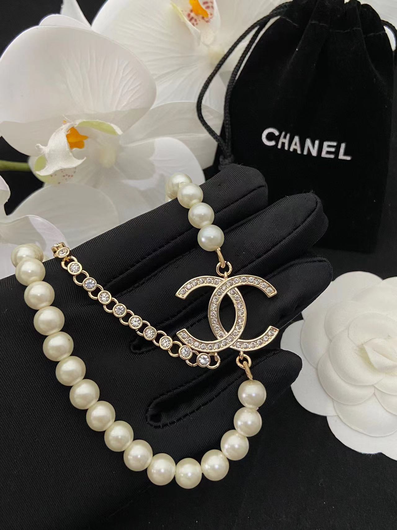 CHANE1 ダブルパールネックレス【 50％割引+送料無料】