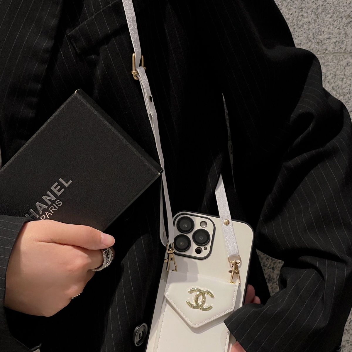 【CHANE1  】名刺入れ斜めがけバッグ電話ケース📱【50％割引+送料無料】
